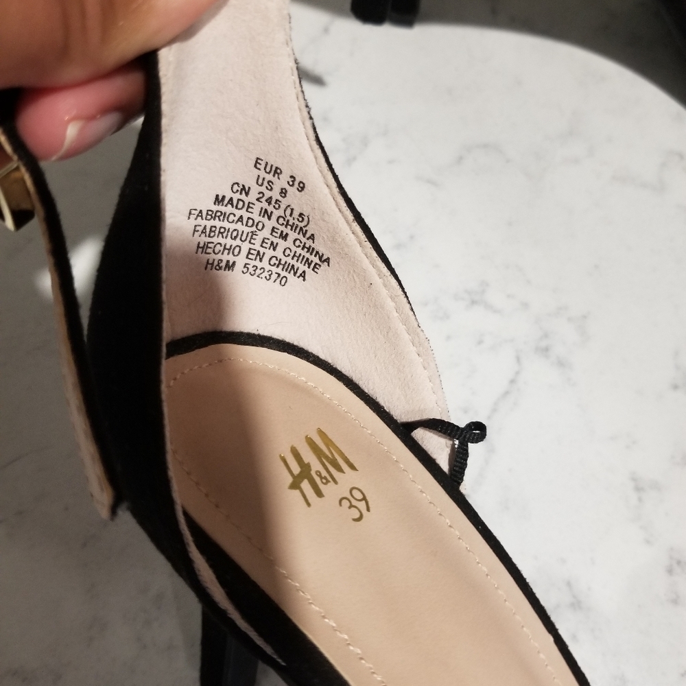 👡H&M BLACK HEELED SANDLAS - Picture 4 of 6